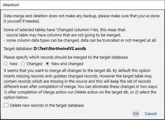 for MS Access, batch data merge dialog
