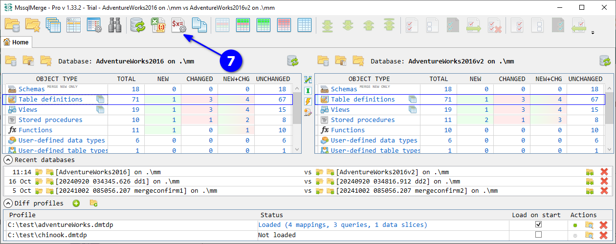 for SQL Server, generate automation script on Home