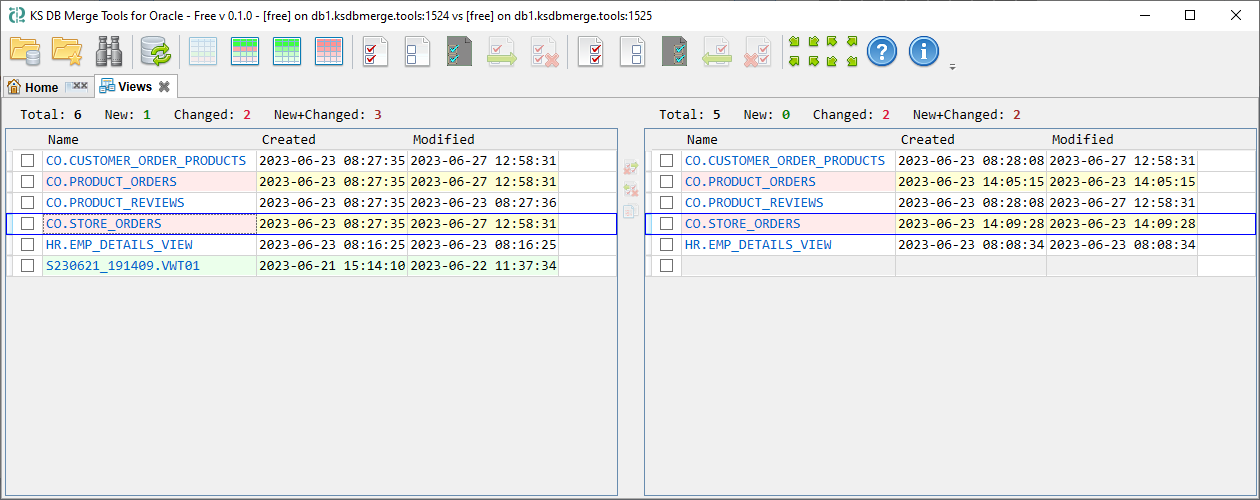 KS DB Merge Tools for Oracle - Compare non-table schema objects